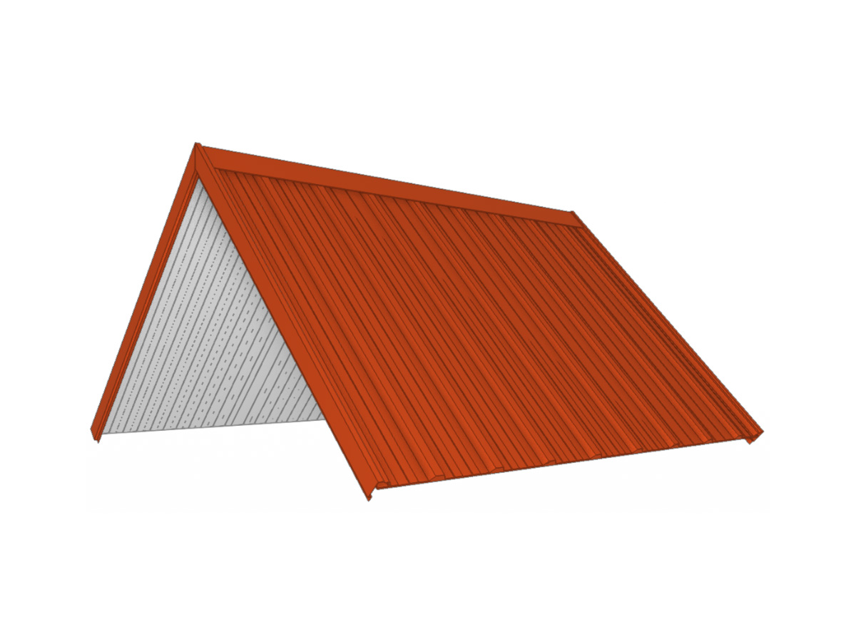 Dakpakket compleet, 3m x 3m, terracotta mat, DIYDAK33TM1